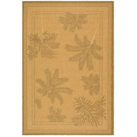 Safavieh Courtyard Collection CY6683-39 Natural and Gold Indoor/ Outdoor Runner (2'3" x 6'7")