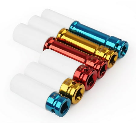 17 /19/ 21Mm Lengthen Colorful Sleeve Tire Protection Sleeve Wall Deep Impact Nut Socket Alloy Wheel 6Pcs
17 /19/ 21Mm Lengthen Colorful Sleeve Tire Protection Sleeve Wall Deep Impact Nut Socket Alloy Wheel 6Pcs