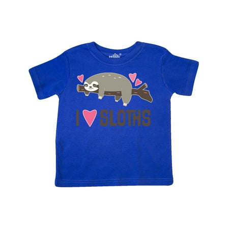 Inktastic I Love Sloths Gift Toddler Toddler Girl T-Shirt