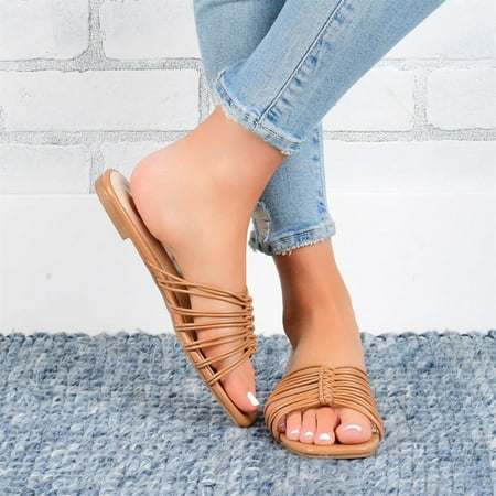 YOTAMI Womens Slippers Women s Solid Casual Vacation Open Toe Pinch Toe Flat Beach Sandals Brown
YOTAMI Womens Slippers Women s Solid Casual Vacation Open Toe Pinch Toe Flat Beach Sandals Brown