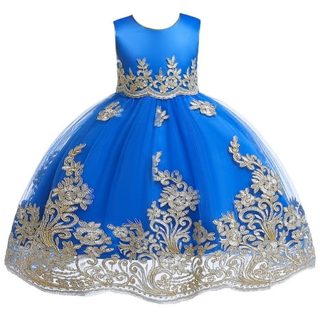 Tking Fashion Baby Girls Pageant Lace Embroidery Dresses Toddler Formal Dress Princess Dress Blue 150
Tking Fashion Baby Girls Pageant Lace Embroidery Dresses Toddler Formal Dress Princess Dress Blue 150