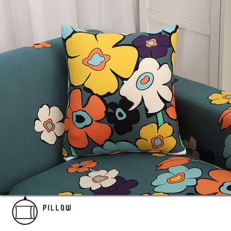 Flowers Pattern Decorative Pillow Case Back Cushion Covers Slipcover Sofa Cover