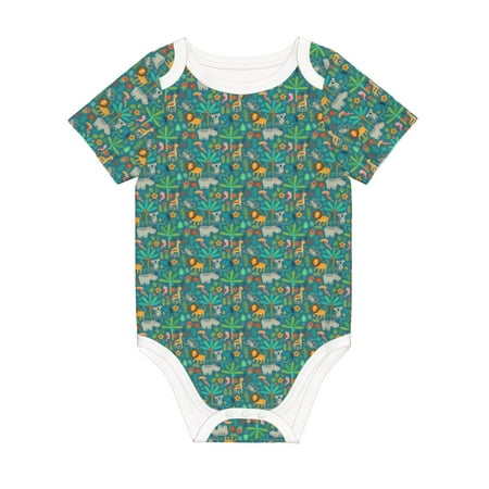 Coaee Jungle Animals for Soft Cotton Baby Short-Sleeve Bodysuit Baby Girls Boys Bodysuit Romper
Coaee Jungle Animals for Soft Cotton Baby Short-Sleeve Bodysuit Baby Girls Boys Bodysuit Romper