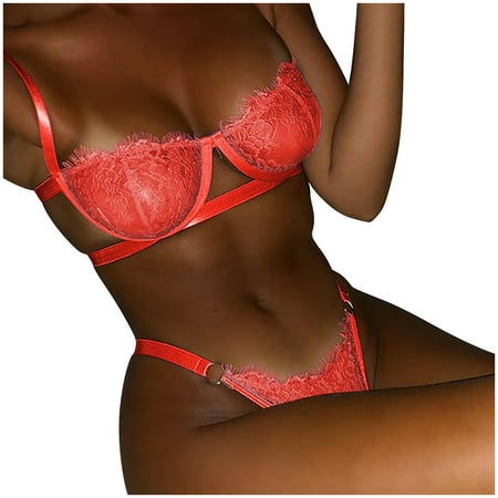 YUEHAO underwear women Ladies y Lace Wrap Chest Strap y Perspective Temptation Underwear Set Red M
YUEHAO underwear women Ladies y Lace Wrap Chest Strap y Perspective Temptation Underwear Set Red M
