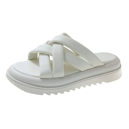 Cathalem Women Slippers New Pattern In Summer Fashionable Thick Bottom Muffin Shoes Comfortable Flat Bottom Non Slip Indoor And Outdoor Sandals White 40
Cathalem Women Slippers New Pattern In Summer Fashionable Thick Bottom Muffin Shoes Comfortable Flat Bottom Non Slip Indoor And Outdoor Sandals White 40