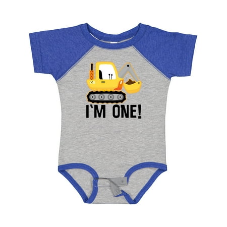 Inktastic 1st Birthday Construction Truck Boy Outfit Gift Baby Boy Bodysuit