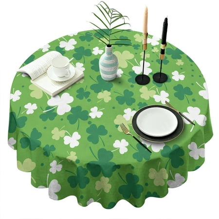 Shamrock Leaf Irish Round Table Cloth Wrinkle Resistant Table Cover with Polyester Waterproof Reusable Tablecloth for Home Decor Summer Spring Picnic Dining Holiday (Round 60x60inch)
Shamrock Leaf Irish Round Table Cloth Wrinkle Resistant Table Cover with Polyester Waterproof Reusable Tablecloth for Home Decor Summer Spring Picnic Dining Holiday (Round 60x60inch)