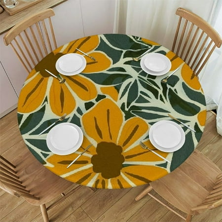 Palnkart Flower Pattern Round Table Cover Stain Resistant Washable Indoor Outdoor Tablecloth Kitchen Dining Wedding Parties Waterproof 100% Polyester Fiber 38-42
Palnkart Flower Pattern Round Table Cover Stain Resistant Washable Indoor Outdoor Tablecloth Kitchen Dining Wedding Parties Waterproof 100% Polyester Fiber 38-42