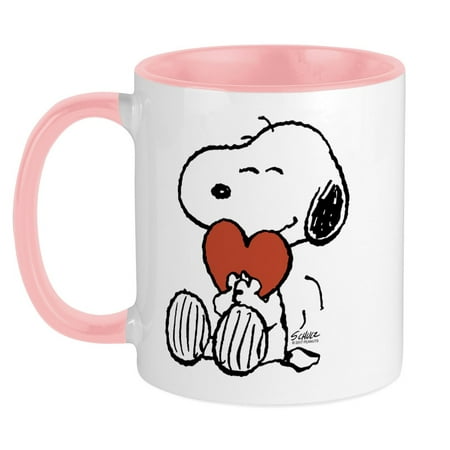 CafePress - Snoopy Hugs Heart - Ceramic Coffee Tea Novelty Mug Cup 11 oz