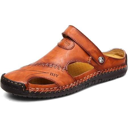 Mens Closed Toe Leather Sandals Summer Casual Fisherman Sandals Walking Outdoor Beach Shoes
Mens Closed Toe Leather Sandals Summer Casual Fisherman Sandals Walking Outdoor Beach Shoes