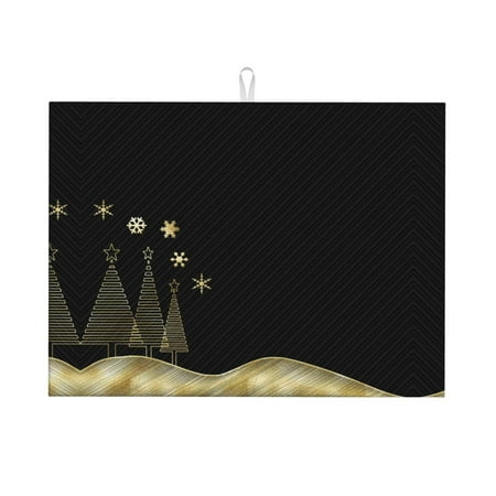 Dish Drying Mat Christmas Black Digital Paper Highly Absorbent Microfiber Drying Mat Kitchen Counter or Sink Drawer Liner 18x24 Kitchen Drying Mat Coffee Mat Kitchen Essentials 
Dish Drying Mat Christmas Black Digital Paper Highly Absorbent Microfiber Drying Mat Kitchen Counter or Sink Drawer Liner 18x24 Kitchen Drying Mat Coffee Mat Kitchen Essentials