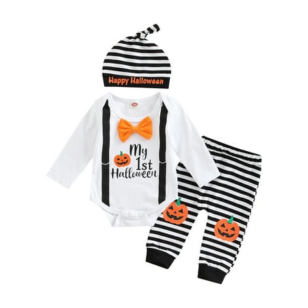 Newborn Baby Boys Outfits Set Long Sleeve My First Halloween Romper Pumpkin Print Pants Hat Clothes
Newborn Baby Boys Outfits Set Long Sleeve My First Halloween Romper Pumpkin Print Pants Hat Clothes