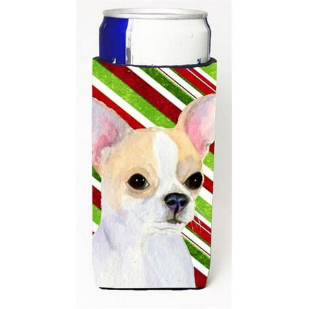Chihuahua Candy Cane Holiday Christmas Michelob Ultra s For Slim Cans - 12 oz.
