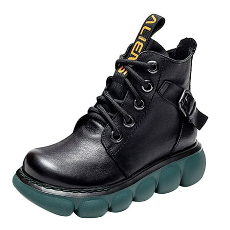 Winter New Women Casual Boots Boots Thermal Womens Fashion Retro Thicksoled Lacup Breathable Casual Shoes Womens Boots