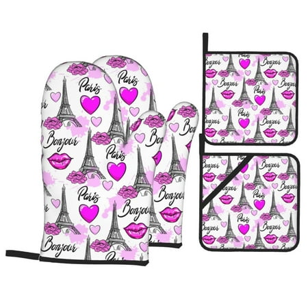 Oven Mitts and Pot Holders Sets 4 pcs - Tower flower purple Heat Resistant Silicone Oven Gloves with Non-Slip Silicone Surface and hot pads for kitchen Baking Cooking BBQ
Oven Mitts and Pot Holders Sets 4 pcs - Tower flower purple Heat Resistant Silicone Oven Gloves with Non-Slip Silicone Surface and hot pads for kitchen Baking Cooking BBQ