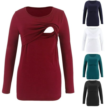 Tejiojio Maternity/Labor/Nursing Clothing Clearance Ladies Fashion Solid Color Print Short Sleeve Maternity Breastfeeding Clothe Top
Tejiojio Maternity/Labor/Nursing Clothing Clearance Ladies Fashion Solid Color Print Short Sleeve Maternity Breastfeeding Clothe Top