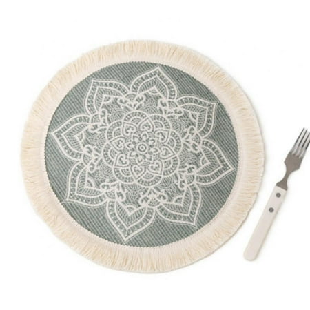 Round Placemats 13 Inch Table Mats Boho Cotton Woven Mandala Tassels Heat Proof Washable Circle Place Mat for Kitchen Dining Wedding Farmhouse Home Decoration
Round Placemats 13 Inch Table Mats Boho Cotton Woven Mandala Tassels Heat Proof Washable Circle Place Mat for Kitchen Dining Wedding Farmhouse Home Decoration