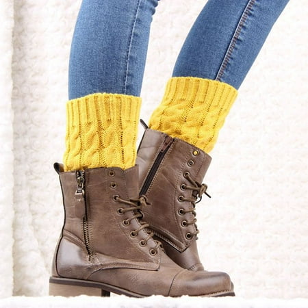 

UTTOASFAY Women Socks Clearance Womens Boot Cuffs Winter Short Cable Knit Leg Warmers Boot Socks 2 Pairs Flash Picks