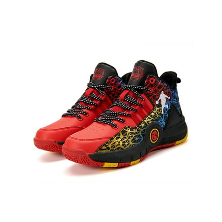 Gomelly Girls Breathable Basketball Shoes Athletic Mid Top Running Shoe School Sports Comfortable Lace-up Sneakers Black Red 7
Gomelly Girls Breathable Basketball Shoes Athletic Mid Top Running Shoe School Sports Comfortable Lace-up Sneakers Black Red 7