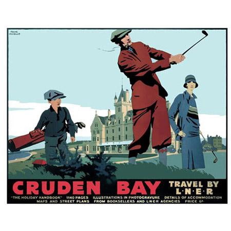 ArteHouse Fine Art Print "Cruden Bay Ad" by Artist Frank Newbould, Unmounted Cotton Canvas, 32" x 44"