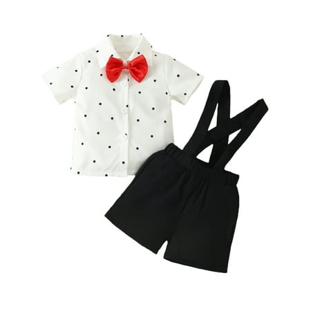 Musuos Baby Boys Gentlemen Overalls Polka Dot Button Bow Shirt Tops Suspender Shorts
Musuos Baby Boys Gentlemen Overalls Polka Dot Button Bow Shirt Tops Suspender Shorts