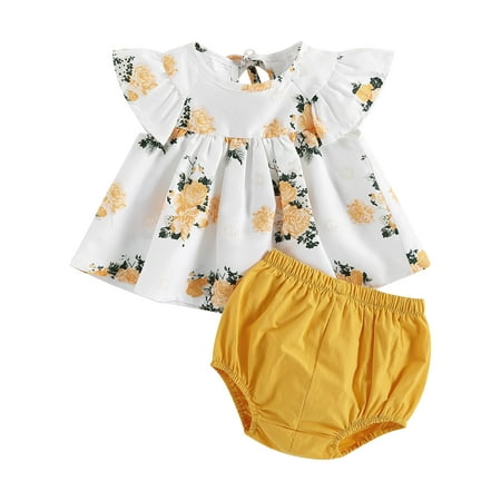 Newborn Toddler Baby Girls Summer Outfit 3M 6M 9M 12M 2Y Sets Short Sleeve Round Neck Floral Tops Match with Solid Color Shorts
Newborn Toddler Baby Girls Summer Outfit 3M 6M 9M 12M 2Y Sets Short Sleeve Round Neck Floral Tops Match with Solid Color Shorts