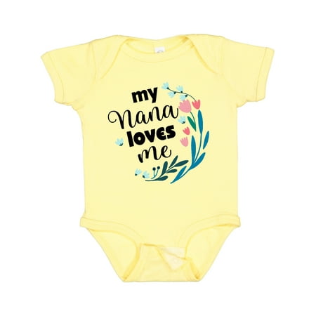 Inktastic My Nana Loves Me Granddaughter Gift Baby Girl Bodysuit