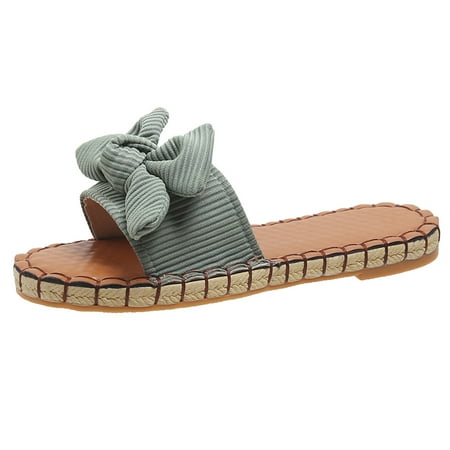 ZTTD Ladies Fashion Solid Color Cloth Bow Decorative Open Toe Comfortable Flat Beach Slippers Women s Slipper A
ZTTD Ladies Fashion Solid Color Cloth Bow Decorative Open Toe Comfortable Flat Beach Slippers Women s Slipper A