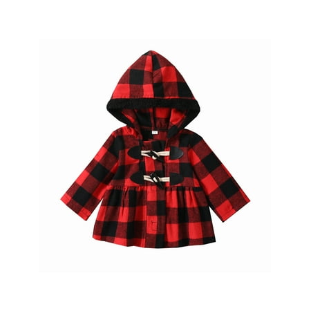 One opening 0-4Y Toddler Kids Girls Hooded Jacket Outwear 2 Colors Plaid Print Long Sleeves Button Closure Autumn Winter Coat
One opening 0-4Y Toddler Kids Girls Hooded Jacket Outwear 2 Colors Plaid Print Long Sleeves Button Closure Autumn Winter Coat
