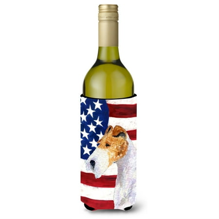 USA American Flag with Fox Terrier Wine Bottle Beverage Insulator Beverage Insulator Hugger SS4057LITERK
USA American Flag with Fox Terrier Wine Bottle Beverage Insulator Beverage Insulator Hugger SS4057LITERK