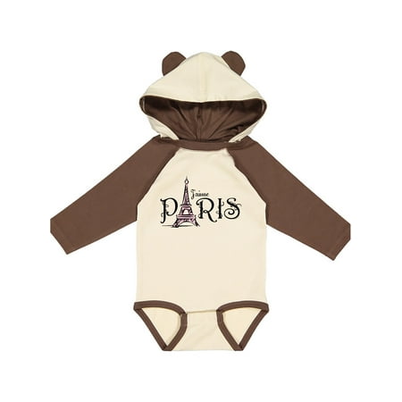 Inktastic J aime Paris Gift Baby Girl Long Sleeve Bodysuit