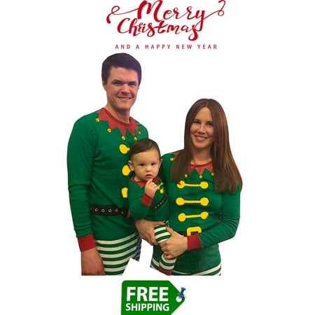 Sunisery Green amily Christmas Matching Pajamas Outfit