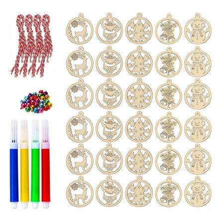JHTongC 1 Set DIY Pendant Fine Workmanship Bell Rope Watercolor Pen Stylish Increase Atmosphere Adorable Unfinished Christmas Tree Ornaments for Child
JHTongC 1 Set DIY Pendant Fine Workmanship Bell Rope Watercolor Pen Stylish Increase Atmosphere Adorable Unfinished Christmas Tree Ornaments for Child