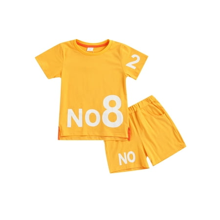 Canrulo Toddler Little Boy Clothes No 8 Short Sleeve T-Shirt Top Shorts Outfit Summer Clothing Yellow 3-4 Years
Canrulo Toddler Little Boy Clothes No 8 Short Sleeve T-Shirt Top Shorts Outfit Summer Clothing Yellow 3-4 Years