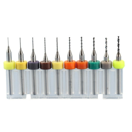 Drill Bit Set 10pcs 0.3mm to 1.2mm Carbide PCB Rotary Tool Jewelry CNC Engraving Drill Bits Set
Drill Bit Set 10pcs 0.3mm to 1.2mm Carbide PCB Rotary Tool Jewelry CNC Engraving Drill Bits Set