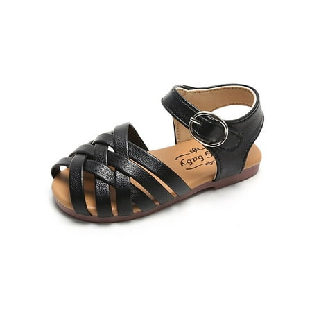 Ritualay Girls Dress Sandal Strappy Summer Shoe Beach Flat Sandals Magic Tape Cute Flats Party Dance Closed Toe Shoes Black 8C
Ritualay Girls Dress Sandal Strappy Summer Shoe Beach Flat Sandals Magic Tape Cute Flats Party Dance Closed Toe Shoes Black 8C