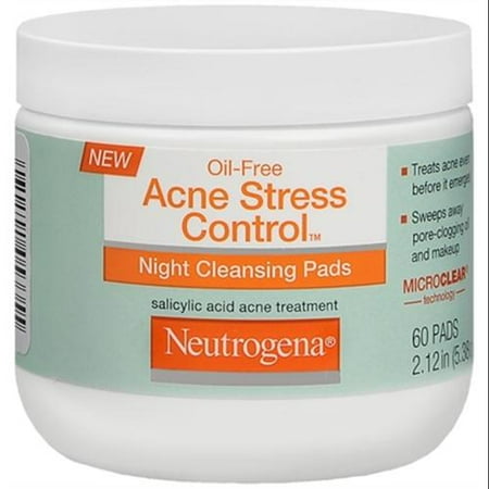 Neutrogena Acne Stress Control Night Cleansing Pads 60 Each (Pack of 4)