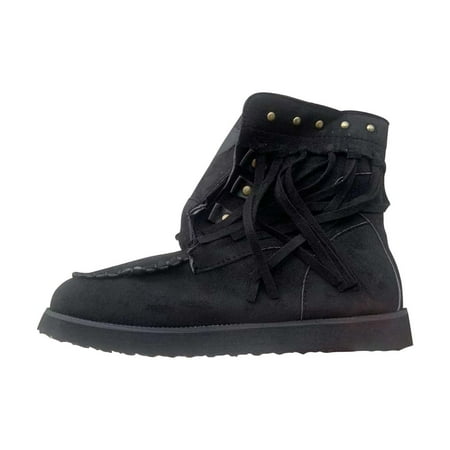 Omagie Winter Warm Boots Clearanc Flat Heel Round Toe Fringed Lace-Up Women S Short Platform Nude Black 8.5(41)
Omagie Winter Warm Boots Clearanc Flat Heel Round Toe Fringed Lace-Up Women S Short Platform Nude Black 8.5(41)