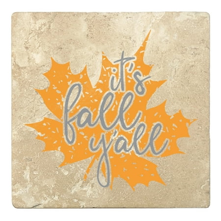 Set of 4 Absorbent Stone 4 Fall Autumn Coasters