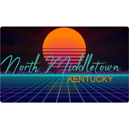 North Middletown Kentucky 4 X 2.25-Inch Fridge Magnet Retro Neon Design