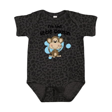 Inktastic I m the Little Cousin-monkey-blu Gift Baby Boy Bodysuit