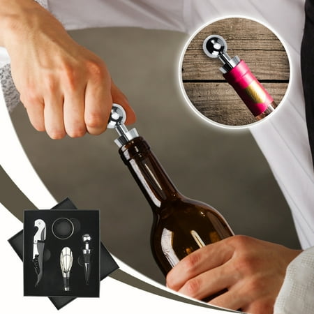 KKCXFJX Camping & Hiking Wine Set Wine Corkscrew Set Bottle Opener Wine Pourer Stainless Steel 4-piece Set
KKCXFJX Camping & Hiking Wine Set Wine Corkscrew Set Bottle Opener Wine Pourer Stainless Steel 4-piece Set