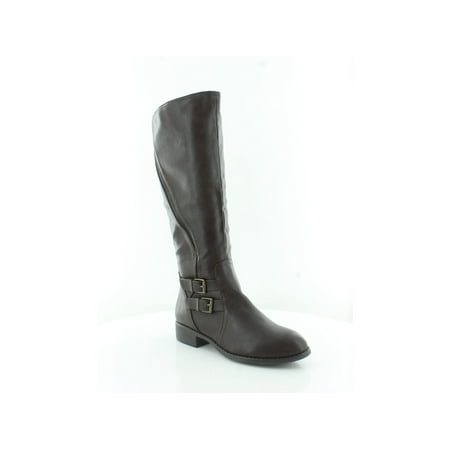 Style & Co. Womens Milah Almond Toe Knee High Boots Riding Boots Brown Size