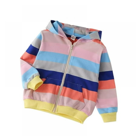 BULLPIANO Toddler Girl Zip Up Hoodie Rainbow Jacket Hooded Sweatshirt Fall Winter Kid Long Sleeve Shirt Pullover Top
BULLPIANO Toddler Girl Zip Up Hoodie Rainbow Jacket Hooded Sweatshirt Fall Winter Kid Long Sleeve Shirt Pullover Top
