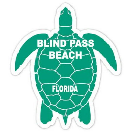 Blind Pass Beach Florida 4 Green Turtle Shape Magnet