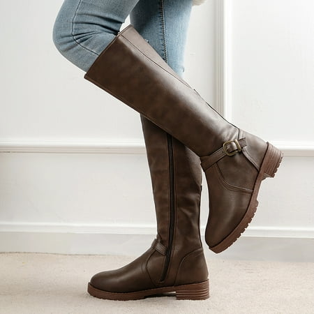 Women s Wide Calf Wear-resistant Riding Boots Solid Color Zip Back Boots Women s Footwear
Women s Wide Calf Wear-resistant Riding Boots Solid Color Zip Back Boots Women s Footwear