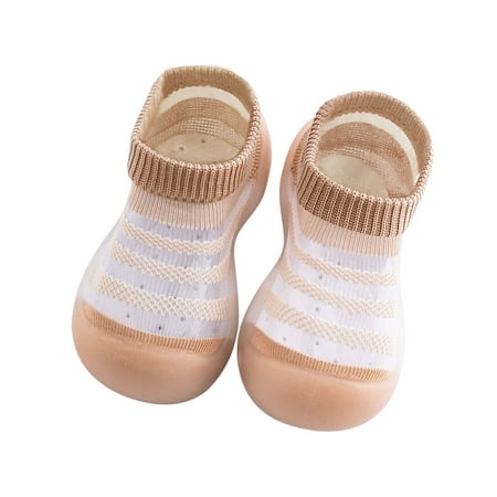 

Utoimkio Toddler Baby Sock Shoes 0-3 Months Toddler Baby Boys Girls Cute Fashion Stripe Hollow Out Breathable Soft Non-slip Toddler Shoes Socks
