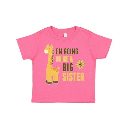 Inktastic I m Going to Be a Big Sister Giraffe Gift Toddler Toddler Girl T-Shirt