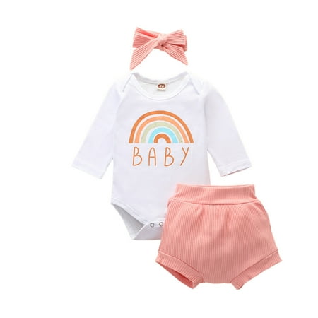 Baby Girl Letter Bodysuit Tops Solid Short Outfits + Headbands Clothes Outwear For 0-6 Months
Baby Girl Letter Bodysuit Tops Solid Short Outfits + Headbands Clothes Outwear For 0-6 Months