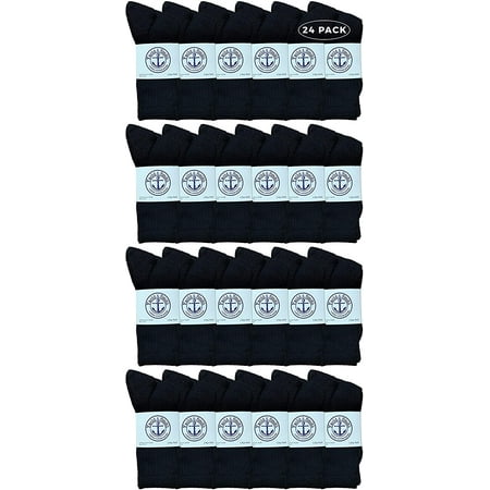 24 Pairs Of Yacht & Smith Wholesale Bulk Womens Crew Socks Cotton Sport Athletic Socks - Size 9-11 (Black)
24 Pairs Of Yacht & Smith Wholesale Bulk Womens Crew Socks Cotton Sport Athletic Socks - Size 9-11 (Black)